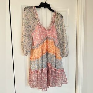 Colorful Floral Mini Dress - Size Small